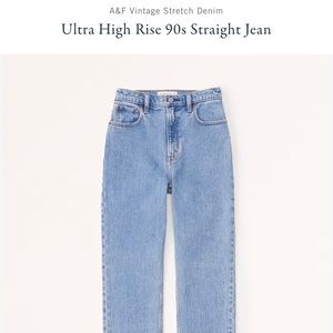 Abercrombie 90s straight ultra high rise - sz 30 long